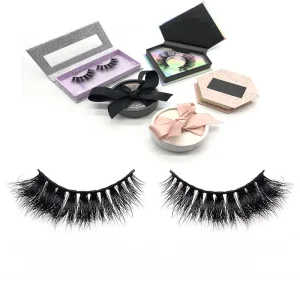 Lashes 3D Mink Eyelash Vendor Luxury Black Cotton Band Mink Eyelashes Natural Full Strip Lashes With Custom Packaging