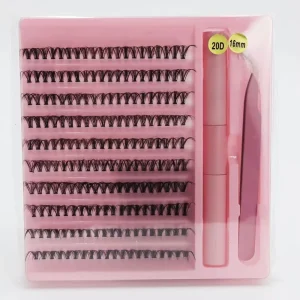 Lashes Cluster C Curl Mix Lash Clusters 3D Wispy DIY Eyelash Extension 0.1mm Super Thin Band Resuable Natural Lashes
