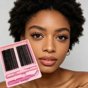 Lashes DIY Press on Style No Glue Self adhesive Eyelashes 3D Fluffy Cluster