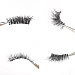 Lashes Glue Free Self Adhesive Faux Mink Pre Glued Half Lash Press Strip Lashes