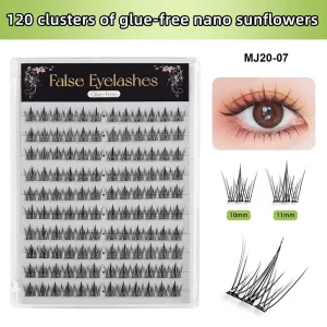 Lashes Mix Length Self Adhesive Segmented Individual Lash Extensions No Glue Daily Makeup False Lashes
