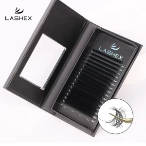 Lashes Supplies Custom Velvet Blacklashes Russian Dark Matte Black Lash Trays 0.02 Super Soft Cashmere Lash Extensions