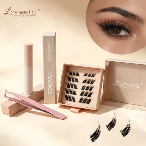 Lashestar DIY Lash Clusters Kit Wispy Volume Clusters Individual Eyelashes Private Label DIY Lash Extensions