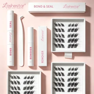 Lashestar Handmade Natural Manga Cluster Lashes Custom Logo DIY Lash Extensions