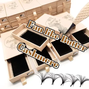 Lashestar Korean PBT Private Label Soft Matte Dark Black Mega Volume Lash Tray Eyelash Extensions Cashmere Lashes Extension