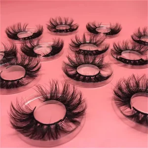 Lashestar Natural Full Eyelash Strip Clear Band Vegan 3D Mink Faux Eyelashes Fluffy False