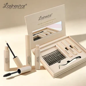 Lashestar Private Label Cluster Lashes Soft Matte Black Natural Look DIY Cluster Lash Extensions