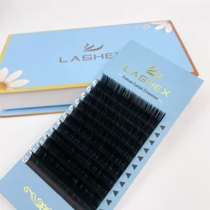 Lashex New Arrivals 0.03 0.05 Real Mink 0.07 mm Natural Synthetic Silk Mink Fiber Lashes Wispy Fluffy Volume Lash CC and D Curl