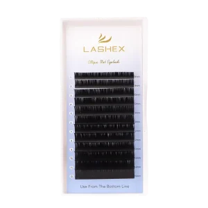 Lashex Soft Korean PBT Fiber Brown Colors Lashes Trays Dark Brown Russian Lashes Extensions 0.12 Brown Flat Lashes