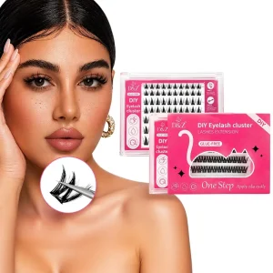Latin America Mexico Local Cross border Glue free Synthetic Fiber Semi Hand Made Cluster Segmented Natural Curling Eyelashes