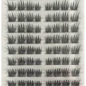 Lazy Baby Curved 5D Three Step Glue Free Full Strip Synthetic Hair Handmade Natural Realistic 0.07MM Eyelash Eyelashes