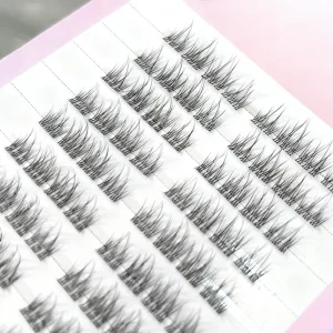 Lazy Trilogy Fish Tail Handmade Synthetic Hair Transparent Meme Manga Segmented Single Cluster False Eyelash