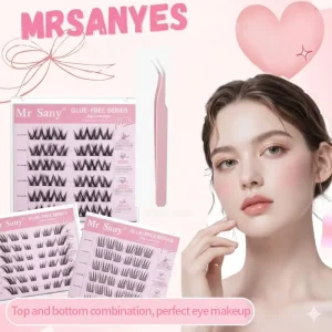 Lazy friendly no glue ultra fine cotton sunflower false eyelashes natural extension effect mom born realistic and lively look