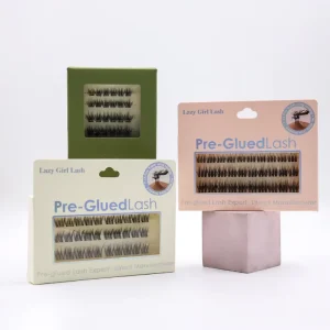 Lazygirl 7 15 Day Long Lasting Press On Self Adhesive Eyelashes 3D Effect Reusable Waterproof Plant Fiber Transparent Plastic
