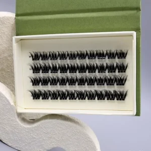 Lazygirl PBT Handmade Press on Lashes Box No Glue Reusable Custom Logo 7 15 Day Super Long Lasting