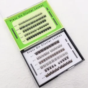 Lazygirl Plant Fiber Reusable False Eyelashes No Glue Needed Self-Adhesive Flexible Band Cruelty-Free Handmade 3D Cluster Lashes