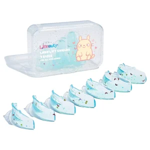 Libeauty Premium Lash Lift Silicone Rods Eyelash Lift Shields 7 Sizes Reusable Lash Lifting Pads Glitter C Curl Pink Cat Shape