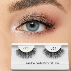 Light WISPY 3D Dramatic Eyelash Dense Whispy Lashes Natural False Eyelashes Vegan Cruelty Private Label Full Strip
