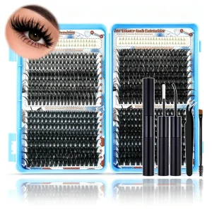 Light Weight DIY Cluster Lash Kit Long Wearing Clusters with Bottom Individual Lashes Spike Lashes Cluster Kits