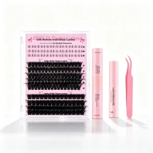 Light Weight DIY Cluster Lash Kit Long Wearing Spike Lashes With Bottom Individual Lashes Ready Stock Cluster Lash