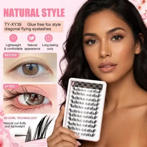 Light Weight Matte Black Cluster Lashes Wispy Individual Eyelash Extensions Private Label Custom Logo Vendor
