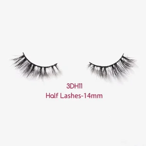 Light Weight and Soft Band 3D Mink Half Lashes Natural Wispy Corner Lash Terminal Eyelashes