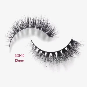 Light and Soft Wispy Eyelash 3D Short Natural Mink Eyelashes cat Eye Shape 12mm