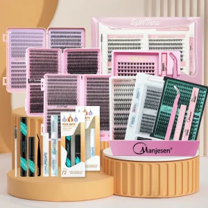 Lightweight Fiber DIY Eyelash Extension Segmented Lashes Natural Curl C D Options Individual Clusters