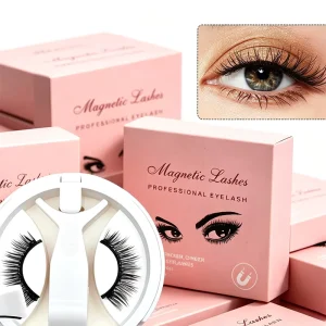 Lightweight Hard Magnetic Strip Lashes No Glue Waterproof Daily Makeup Magnetic False Eyelashes With Mirror Box