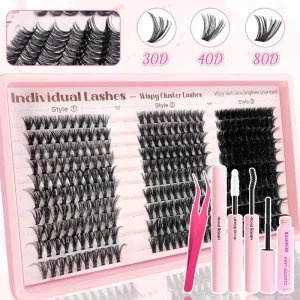 Lightweight Segment Cluster Lashes Handmade Individual Mixed Length Natural Comfortable DIY Lash Clusters Fan Eyelashes