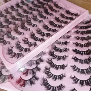 Lightweight Super Soft Comfortable Handmade Full Strip 5d Silk Mink Eyelashes Vendor Faux Mink Lash