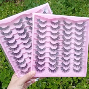 Lightweight Super Soft Comfortable Handmade Full Strip 5d Silk Mink Eyelashes Vendor Faux Mink Lash