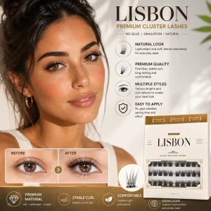 Lisbon Lash Clusters Premade Fluffy Wispy Pixie DIY Eyelash Extensions for Natural Salon Look OEM