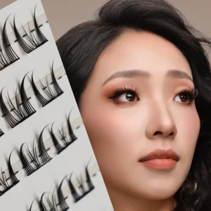 Little Daisy Lashes Handmade Synthetic Hair False Eyelashes 0.07mm Cluster No Glue 6 Rows Sharp Base Customizable Packaging Logo