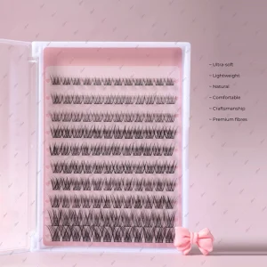 Little Women Business Handmade Super Natural and Light Premium Fiber Cluster Lashes Diy Cluster Eyelashes