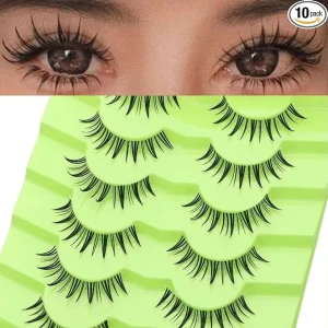 Lizi Japanese Korean Style Manga Anime Fairy Eyelashes Wispy Elf Look Synthetic Hair Semi Hand Made Invisible Clear 3D