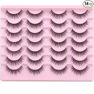Lizi Semi-Handmade Ultra-fine Faux Mink Strip Lashes Invisible Weightless Synthetic Hair Natural Look Eyelashes