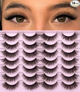 Lizi Ultra-fine Faux Mink Strip Lashes Super Soft Synthetic Hair Semi-Hand Made 3D Reusable Eyelashes
