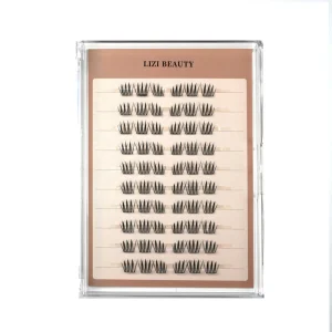 Lizi Y158 Natural Glue Free Semi Handmade False Eyelashes Look Your Own Lashes Soft for Daily Wear Makeup Custom