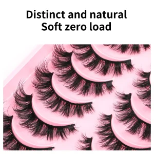 Long Bushy Faux Mink False Lashes Clear Comfort Band Makeup Eye Lash Bulk Custom Logo for Retail Distributors