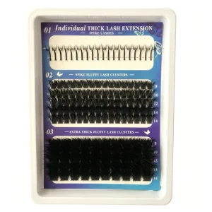 Long Dramatic Lash Clusters DIY Self Installation Promade Fan Segmented Eyelash Custom Logo