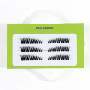 Long Lasting 2 Weeks Press on Lashes Clusters Pbt Silk Korean Self Adhesive Lash Clusters Private Label Fluffy Pre Glued Lash