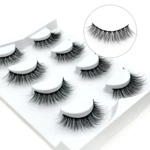 Long Lasting False Eyelashes Strong Hold Full Strip Eyelashes Natural Look Waterproof Reusable Eyelash Extension