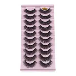 Long Lasting False Eyelashes Strong Hold Full Strip Natural Look Waterproof Reusable Eyelash Extension Plastic Cotton Band