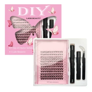 Long Lasting Self Adhesive Eyelashes Pre Bond Technology DIY Segmented Press on Eyelash Handmade No Glue Needed