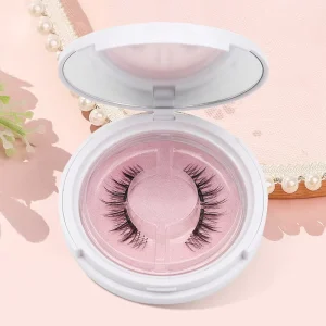 Long Natural Faux Mink Eyelashes Strips Soft Magnetic Cat Eyelashes Made of Synthetic Fiber Full Strip False Eyelashes