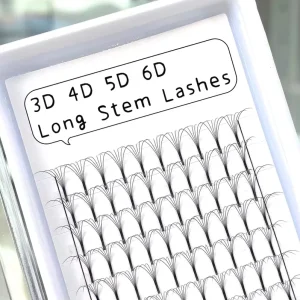 Long Stem 3D 4D 5D 6D 0.07 0.10mm Consistent Curl Eyelashes Premade Volume Fan ultra Black Lash Extensions