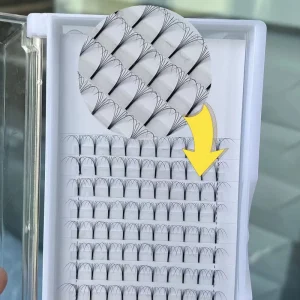 Long Stem Premade Fans C D Curl Premade Fan Volume Lashes 0.07 0.10 5D 6D Long Stem Pre Made Fans Eyelash Extensions