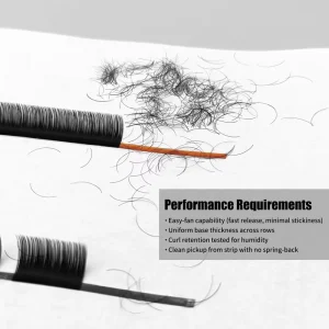 Loose Base Individual Lashes Korean PBT Fiber Easy to Fan Private Label Lash Extensions Cashmere Matte Eyelash Extensions