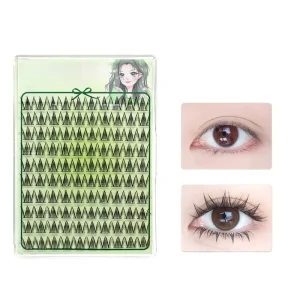 Low Price Handmade 10 Rows Natural Soft Clustered Lashes Glue Free Synthetic Hair Segment Eyelashes Reusable